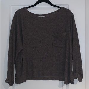 Light brown cozy sweater top
